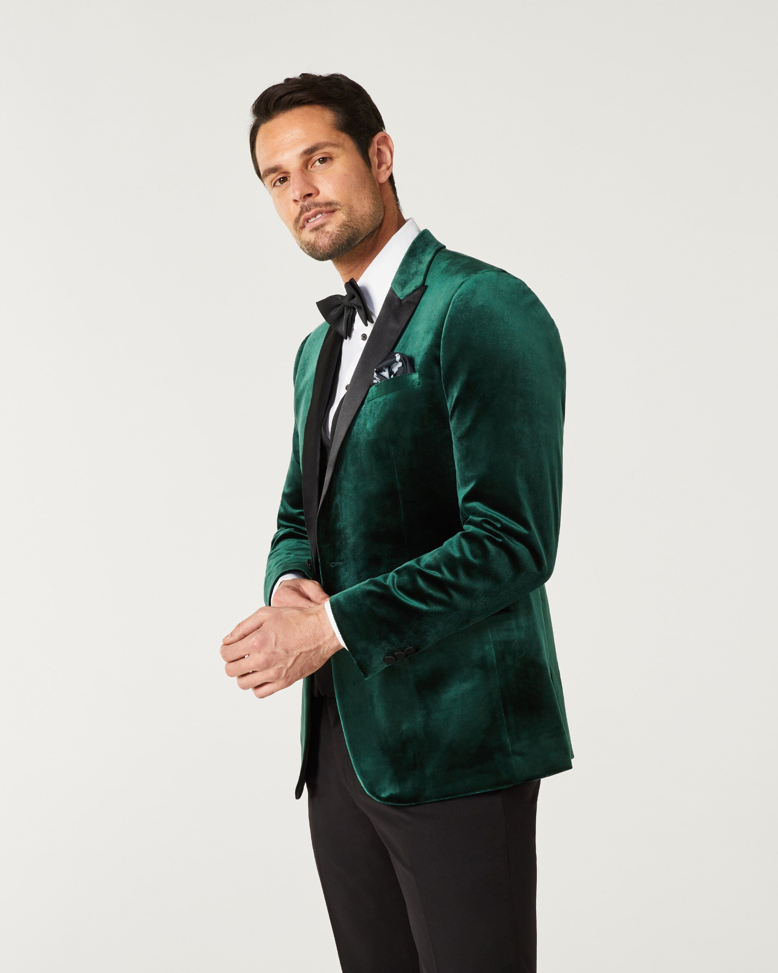 Mens green cheap tuxedo jacket